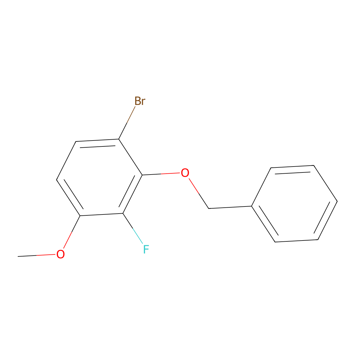 2-(BenZyloxy)-1-bromo-3-fluoro-4-methoxybenZene molecular structure, CAS 2901095-10-9