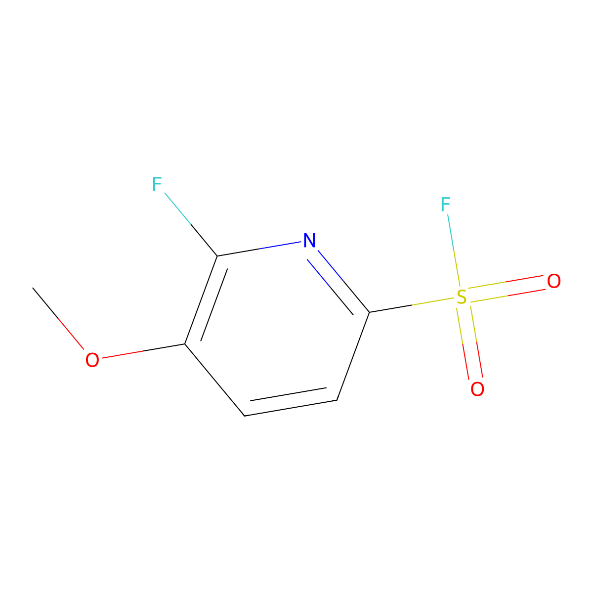 6-Fluoro-5-methoxypyridine-2-sulfonyl fluoride molecular structure, CAS 2901095-15-4