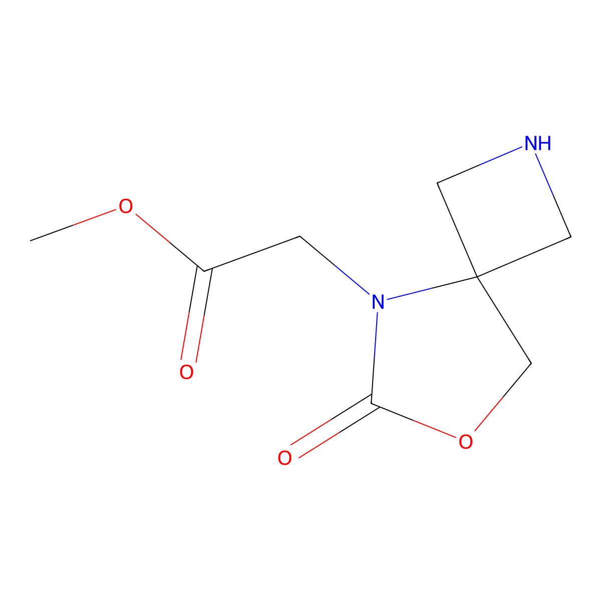 Methyl 2-{6-oxo-7-oxa-2,5-diazaspiro[3.4]octan-5-yl}acetate molecular structure, CAS 2901095-16-5