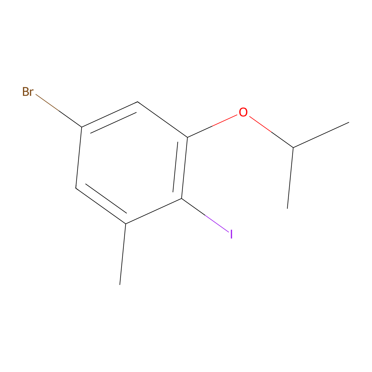 5-Bromo-2-iodo-1-isopropoxy-3-methylbenZene molecular structure, CAS 2901095-20-1