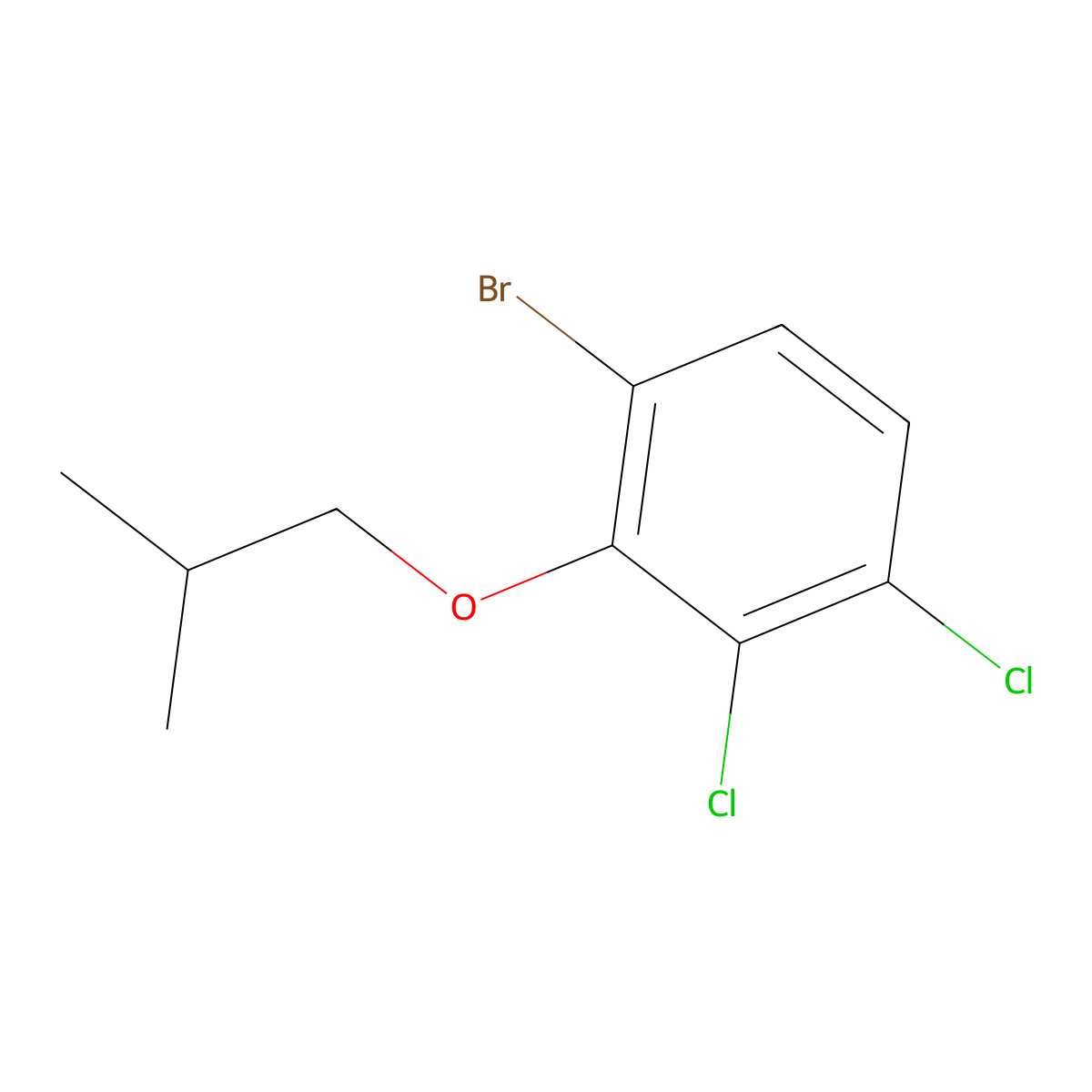 1-Bromo-3,4-dichloro-2-isobutoxybenZene molecular structure, CAS 2901095-26-7