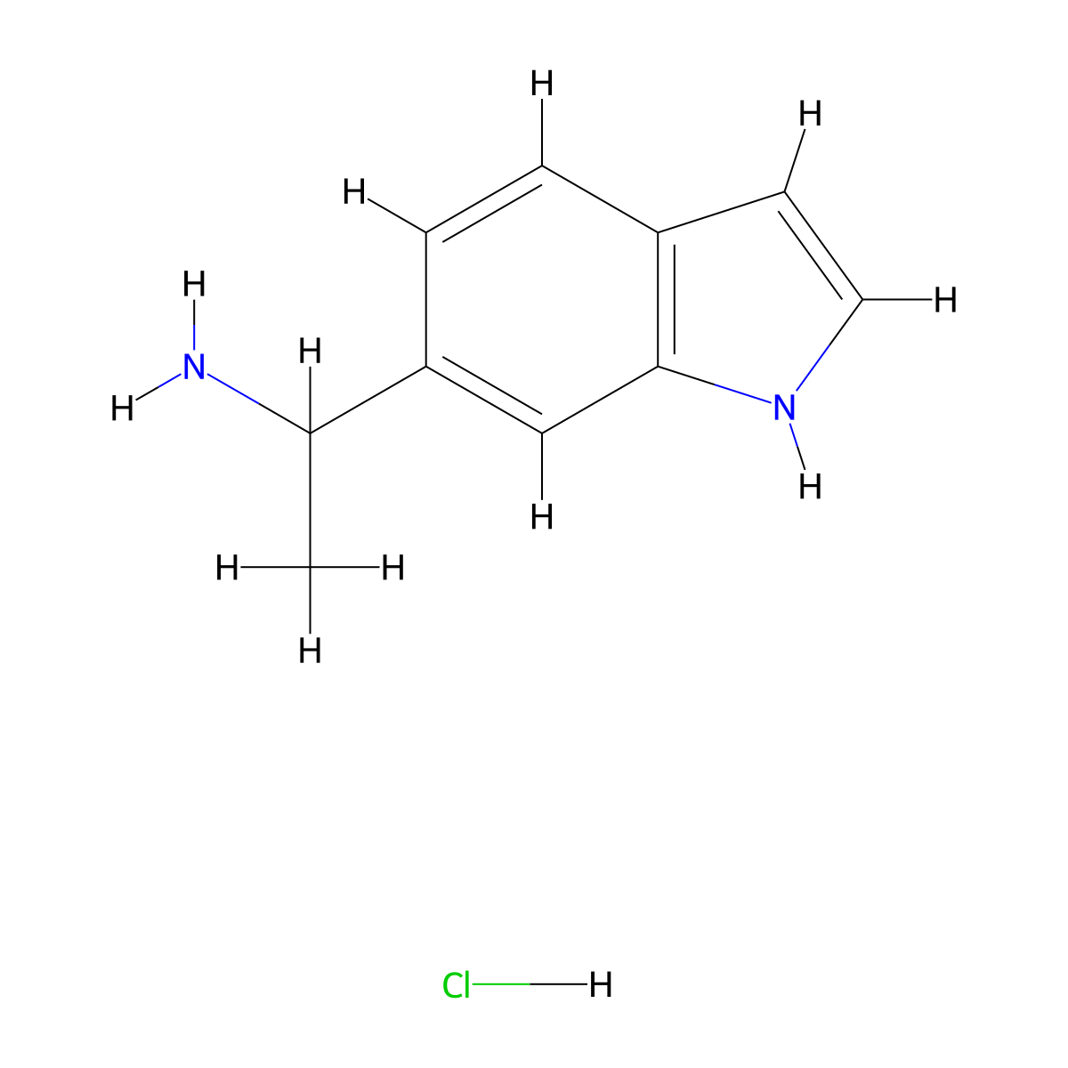 1-(1H-indol-6-yl)ethan-1-amine hydrochloride molecular structure, CAS 2901095-42-7