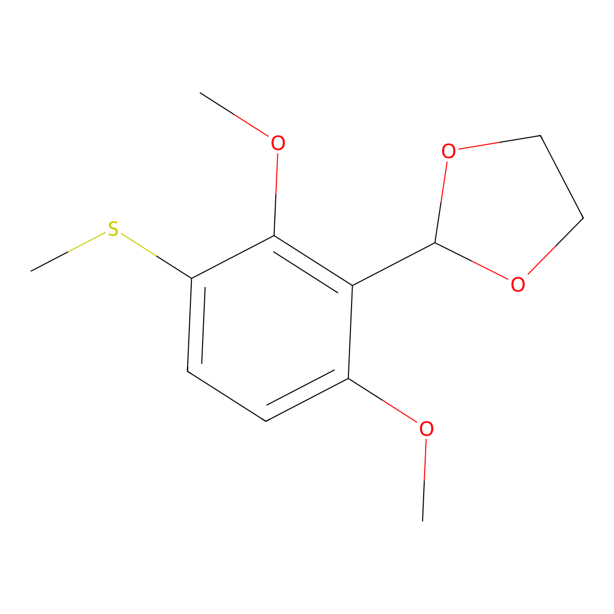 2-(2,6-Dimethoxy-3-(methylthio)phenyl)-1,3-dioxolane molecular structure, CAS 2901095-43-8