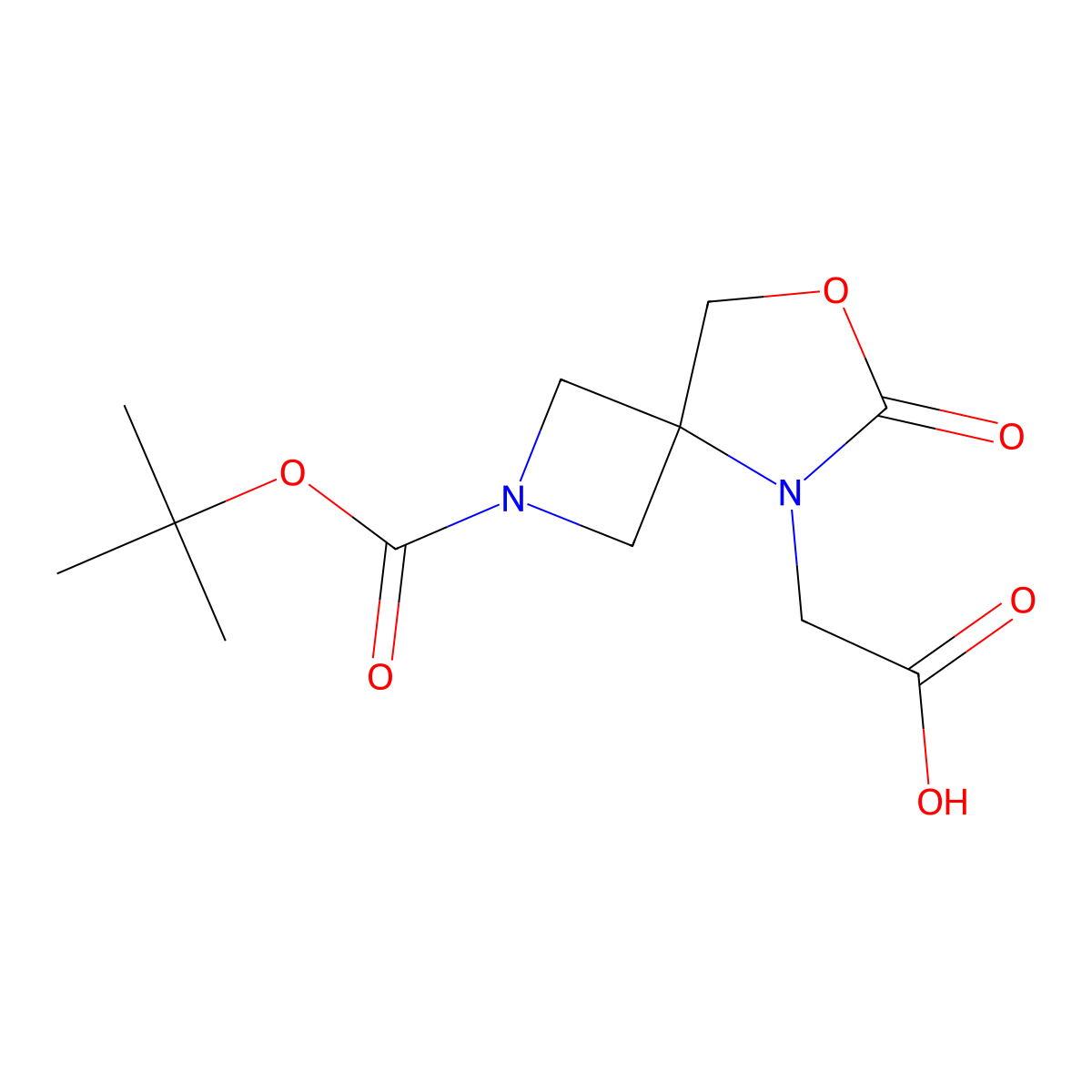 2-{2-[(Tert-butoxy)carbonyl]-6-oxo-7-oxa-2,5-diazaspiro[3.4]octan-5-yl}acetic acid molecular structure, CAS 2901095-45-0