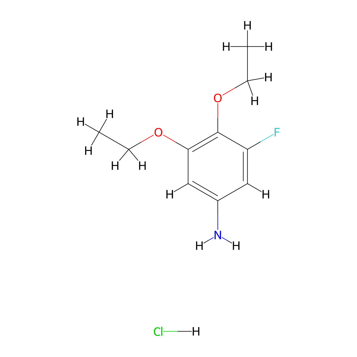 3,4-Diethoxy-5-fluoroaniline hydrochloride molecular structure, CAS 2901095-51-8