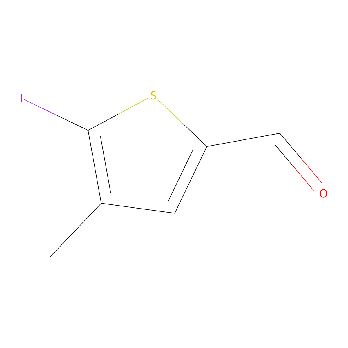 5-Iodo-4-methylthiophene-2-carbaldehyde molecular structure, CAS 2901095-54-1