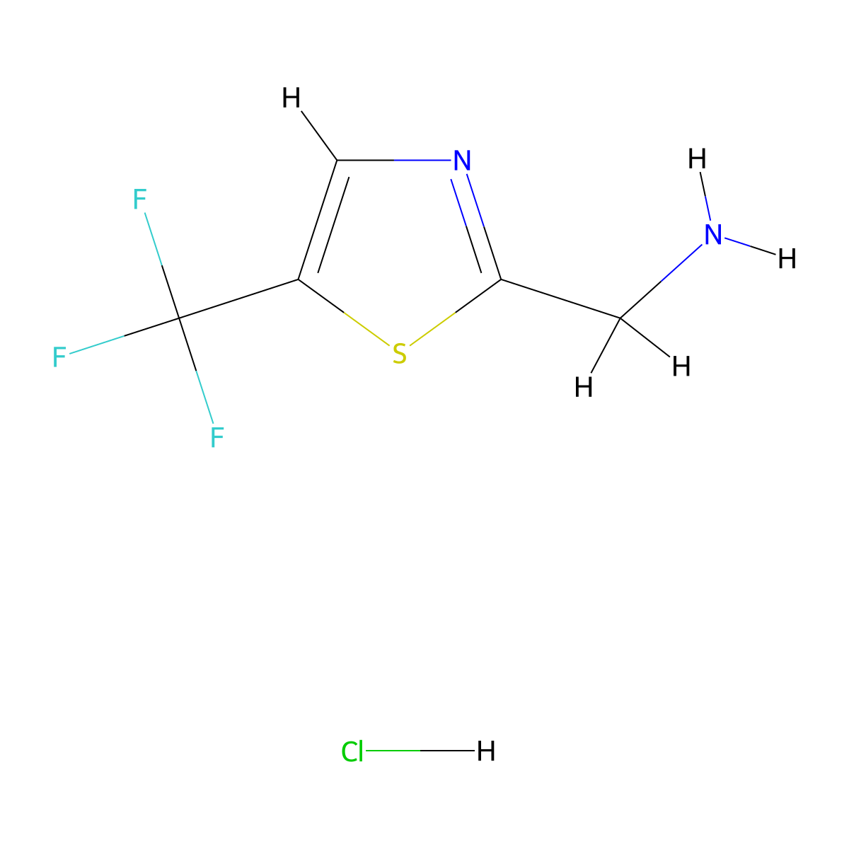 1-[5-(Trifluoromethyl)-1,3-thiazol-2-yl]methanamine hydrochloride molecular structure, CAS 2901095-55-2