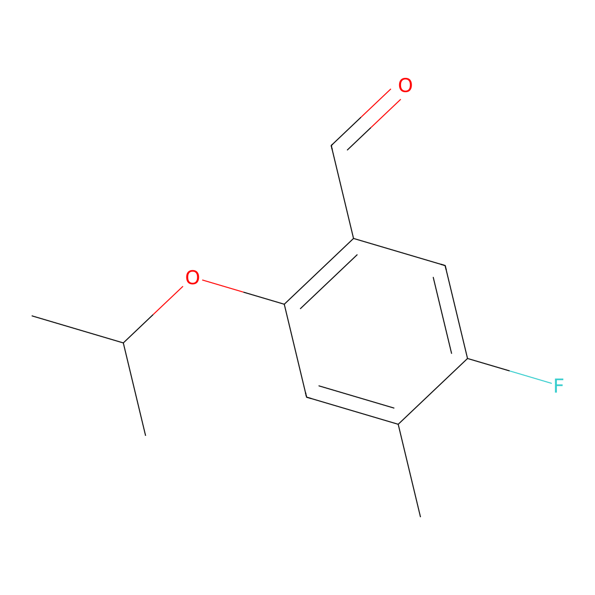 5-Fluoro-2-isopropoxy-4-methylbenzaldehyde molecular structure, CAS 2901095-56-3