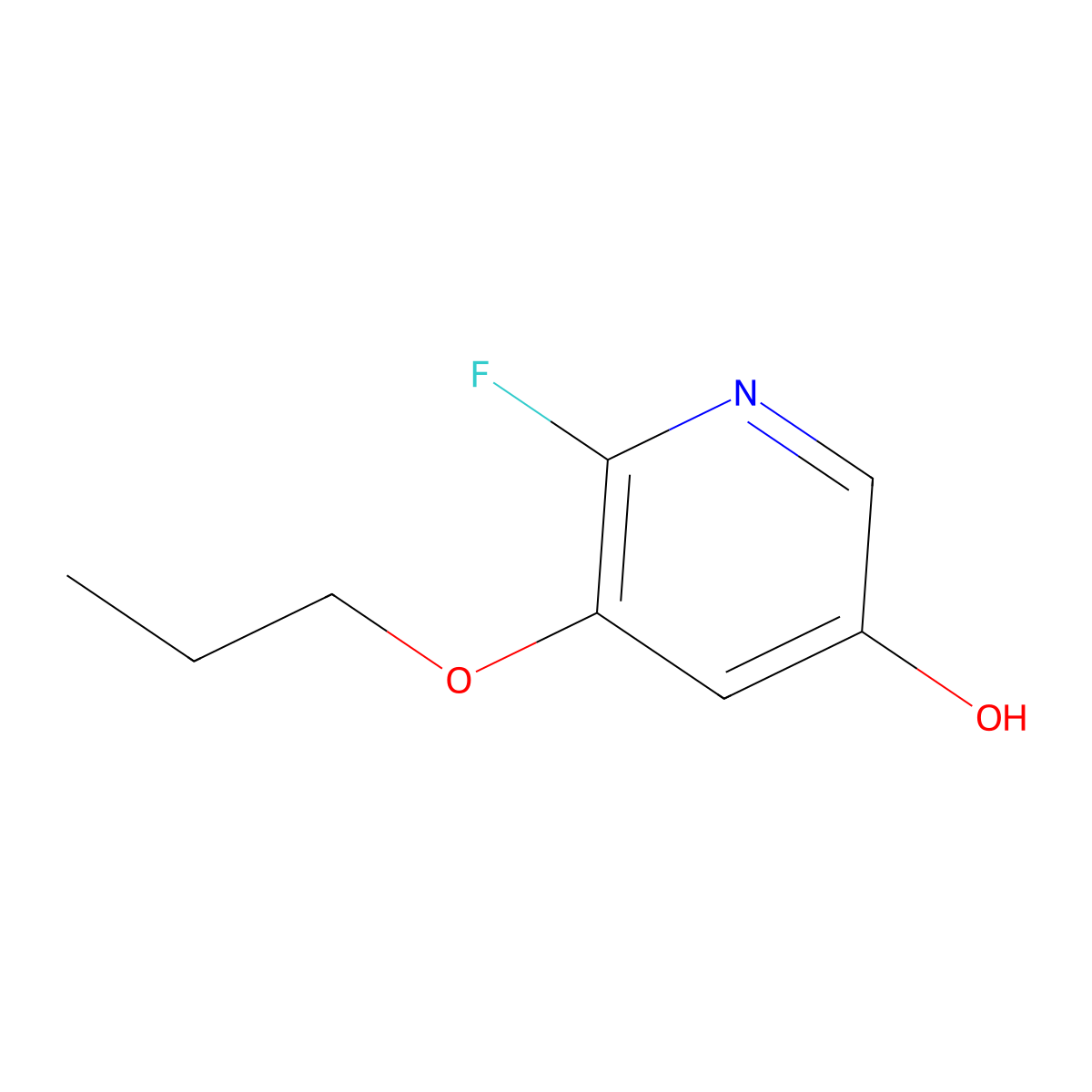 6-Fluoro-5-propoxypyridin-3-ol molecular structure, CAS 2901095-60-9