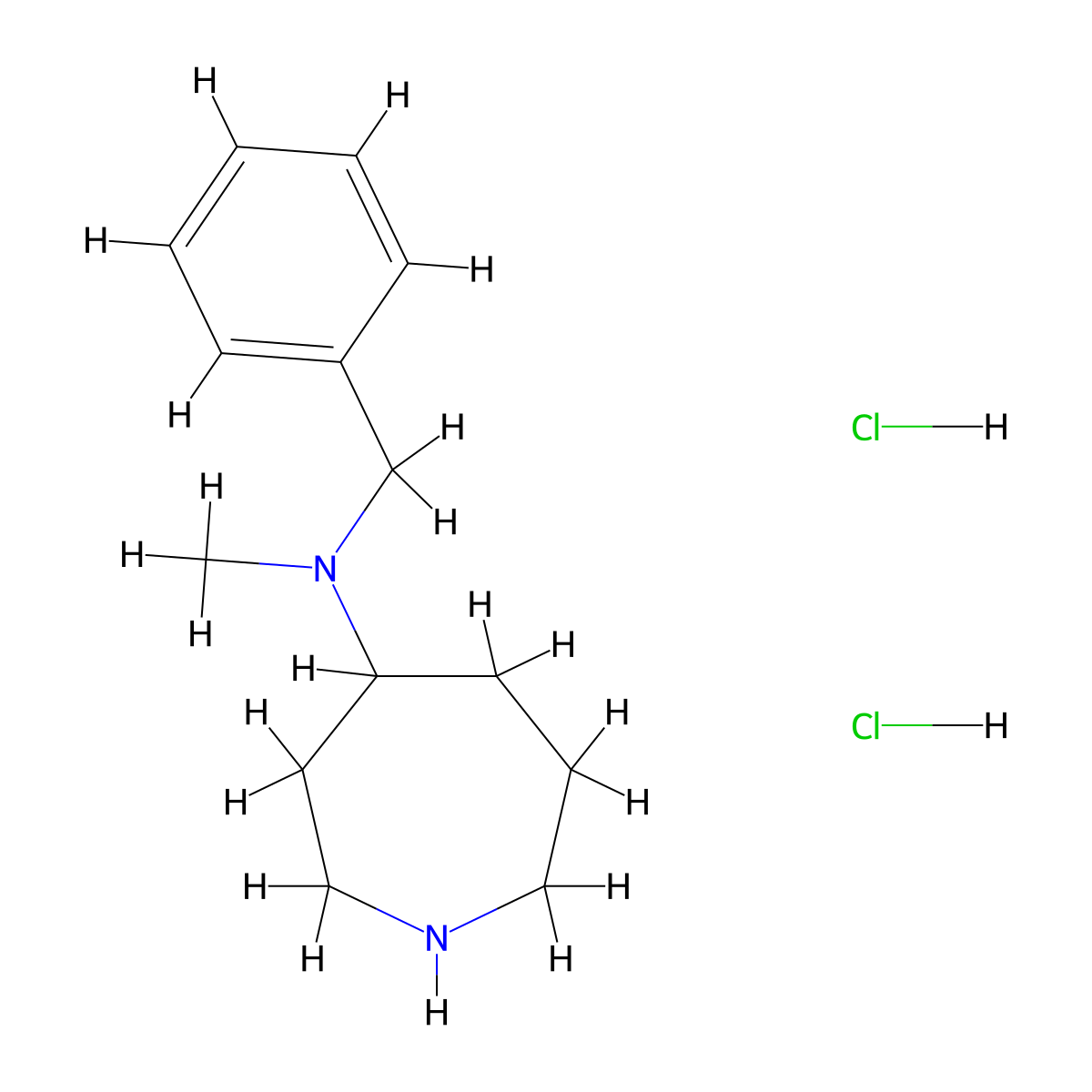 N-benzyl-N-methylazepan-4-amine dihydrochloride molecular structure, CAS 2901095-66-5