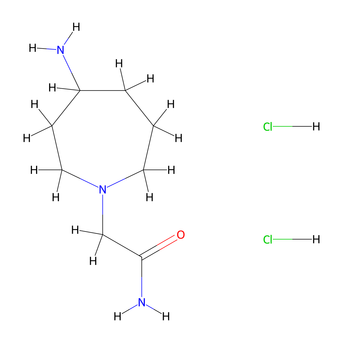 2-(4-Aminoazepan-1-yl)acetamide dihydrochloride molecular structure, CAS 2901095-67-6