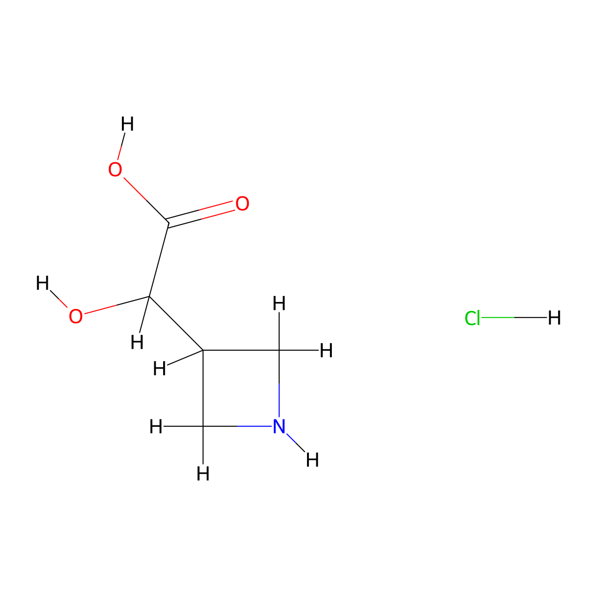 2-(Azetidin-3-yl)-2-hydroxyacetic acid hydrochloride molecular structure, CAS 2901095-68-7