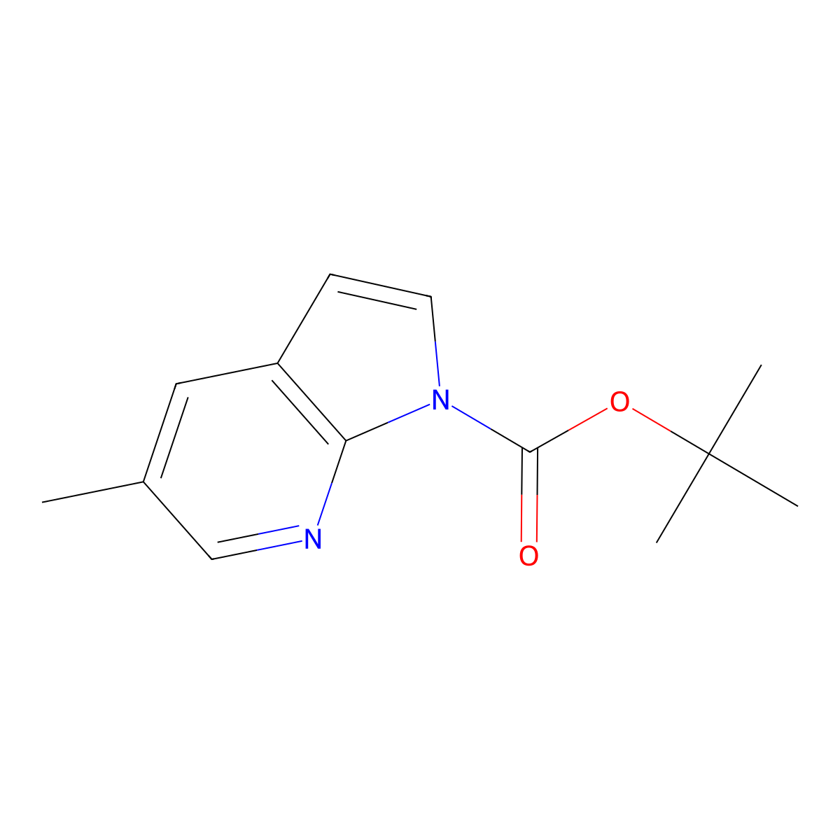 tert-Butyl 5-methyl-1H-pyrrolo[2,3-b]pyridine-1-carboxylate molecular structure, CAS 2901095-69-8