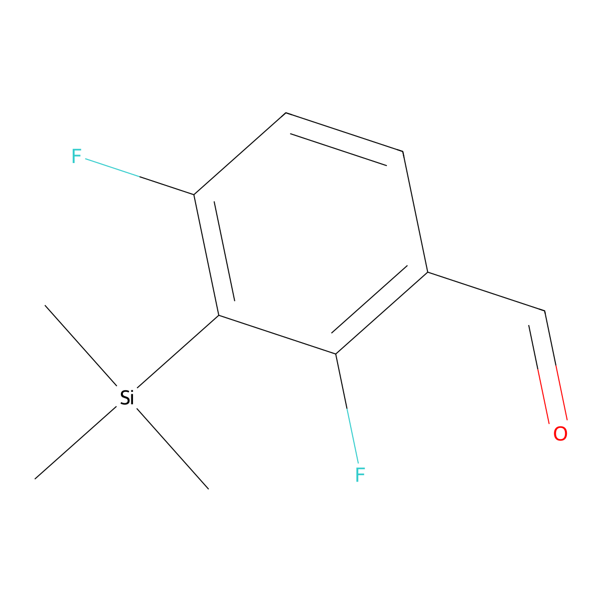 2,4-Difluoro-3-(trimethylsilyl)benZaldehyde molecular structure, CAS 2901095-75-6