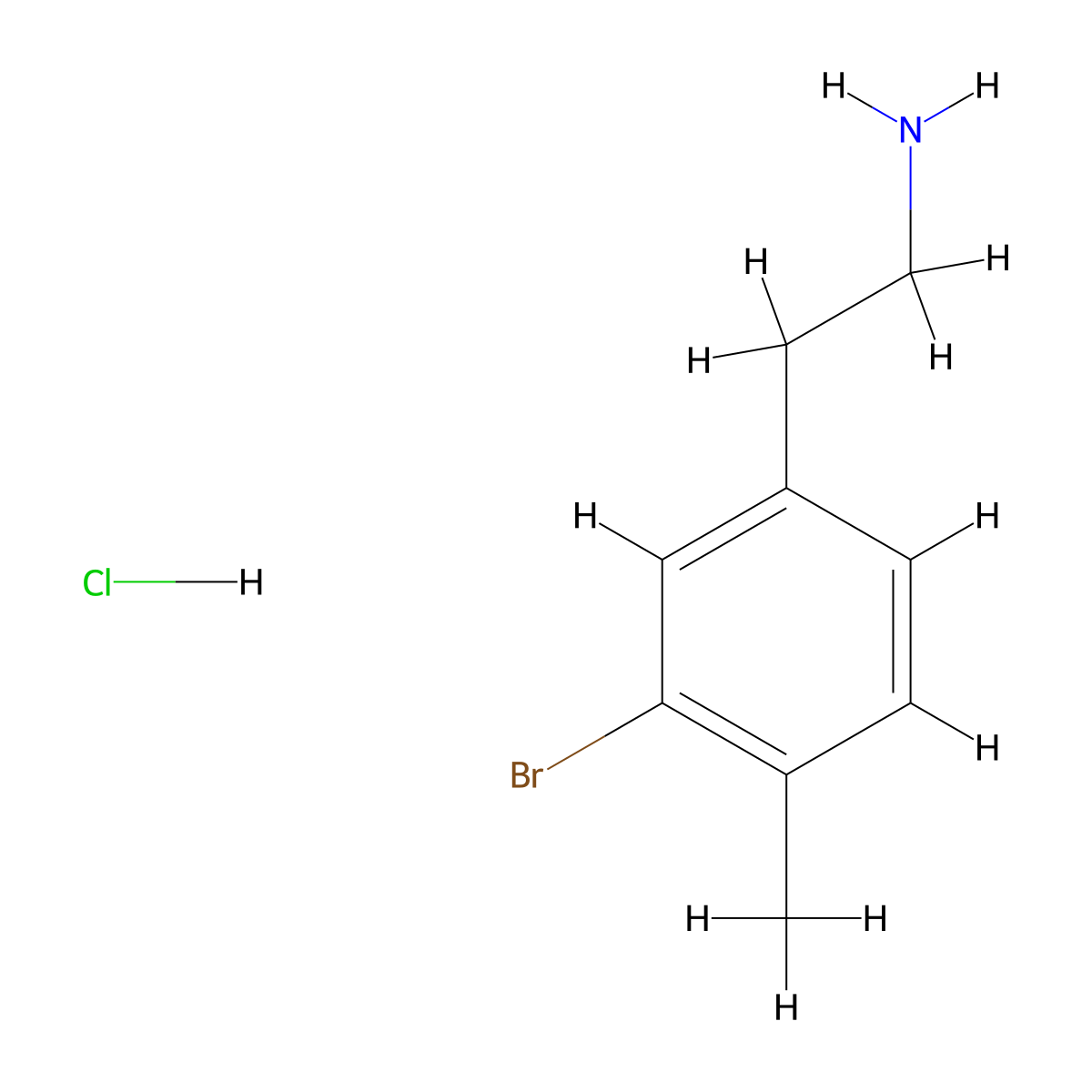 2-(3-Bromo-4-methylphenyl)ethan-1-amine hydrochloride molecular structure, CAS 2901095-77-8