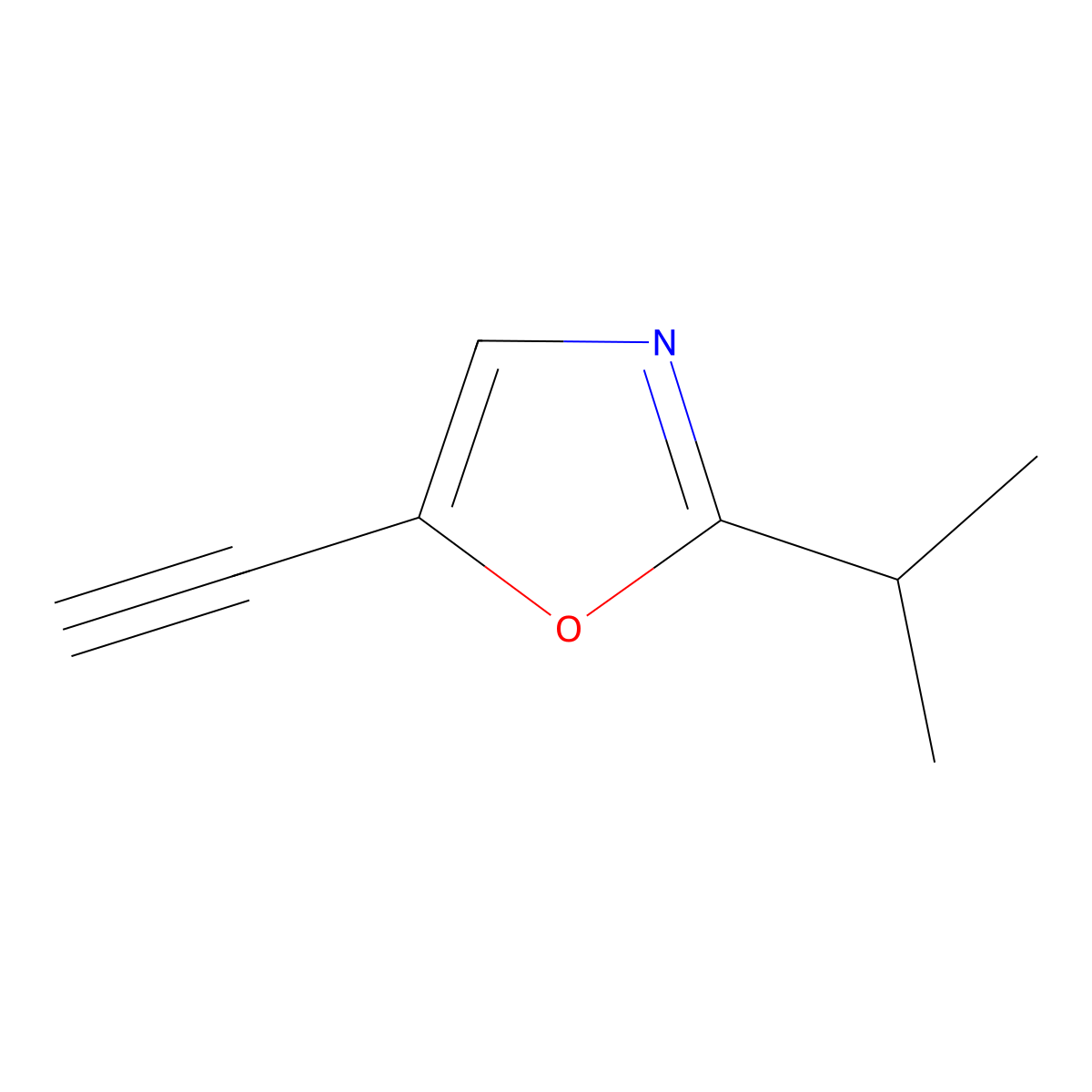 5-Ethynyl-2-(propan-2-yl)-1,3-oxazole molecular structure, CAS 2901095-83-6