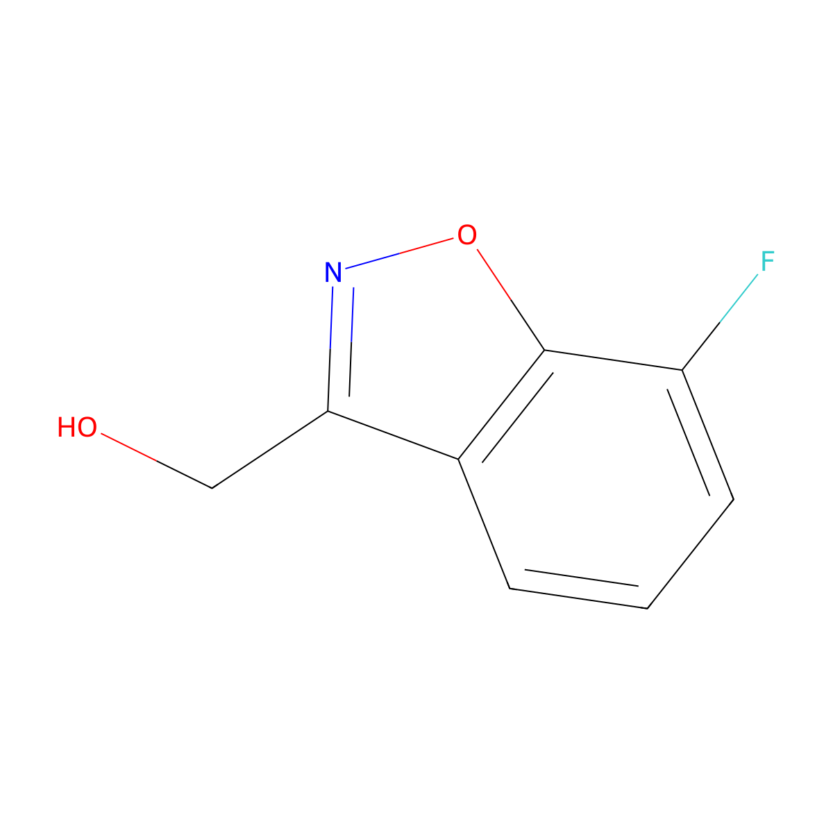 (7-Fluoro-1,2-benzoxazol-3-yl)methanol molecular structure, CAS 2901095-91-6