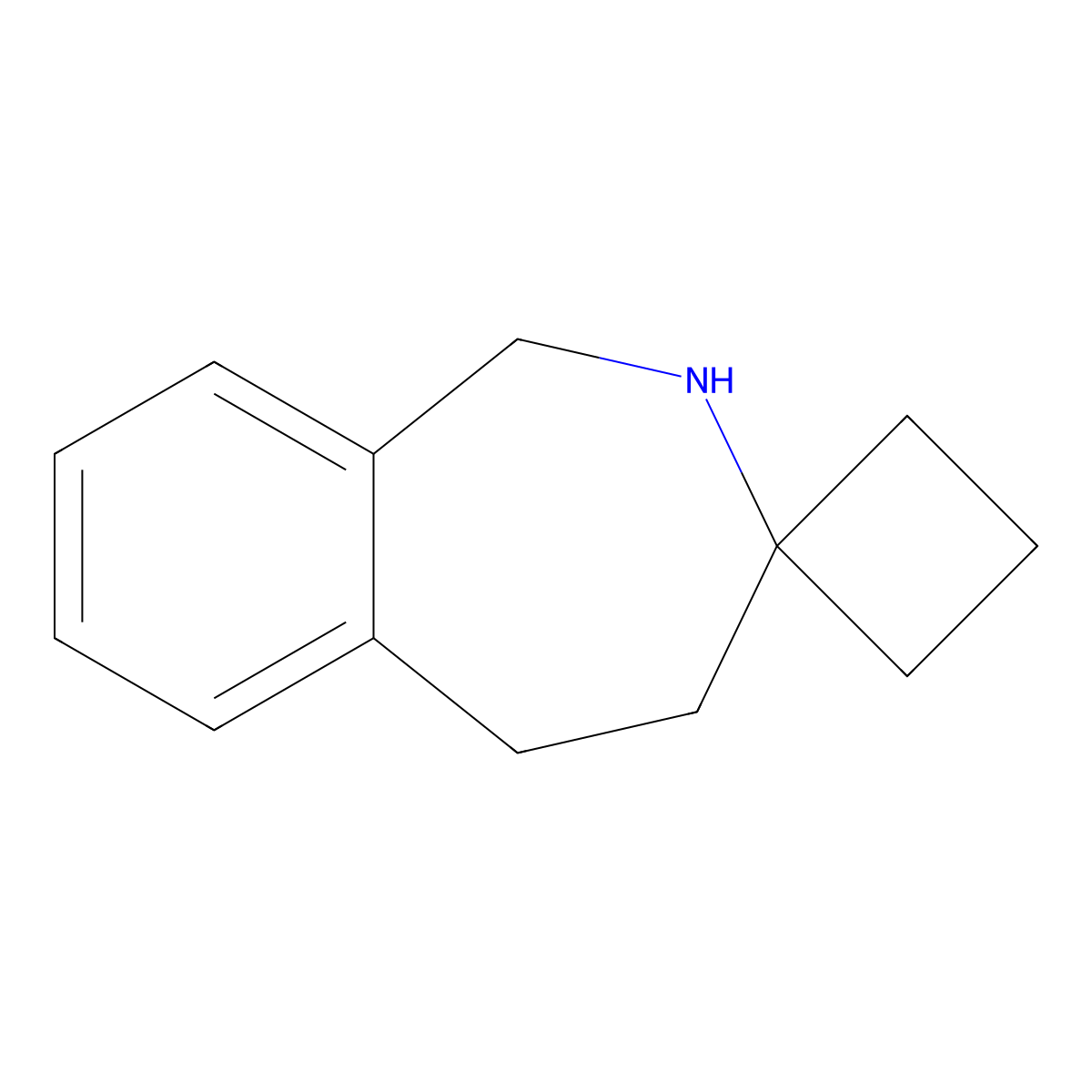 1,2,4,5-Tetrahydrospiro[2-benzazepine-3,1'-cyclobutane] molecular structure, CAS 2901095-97-2