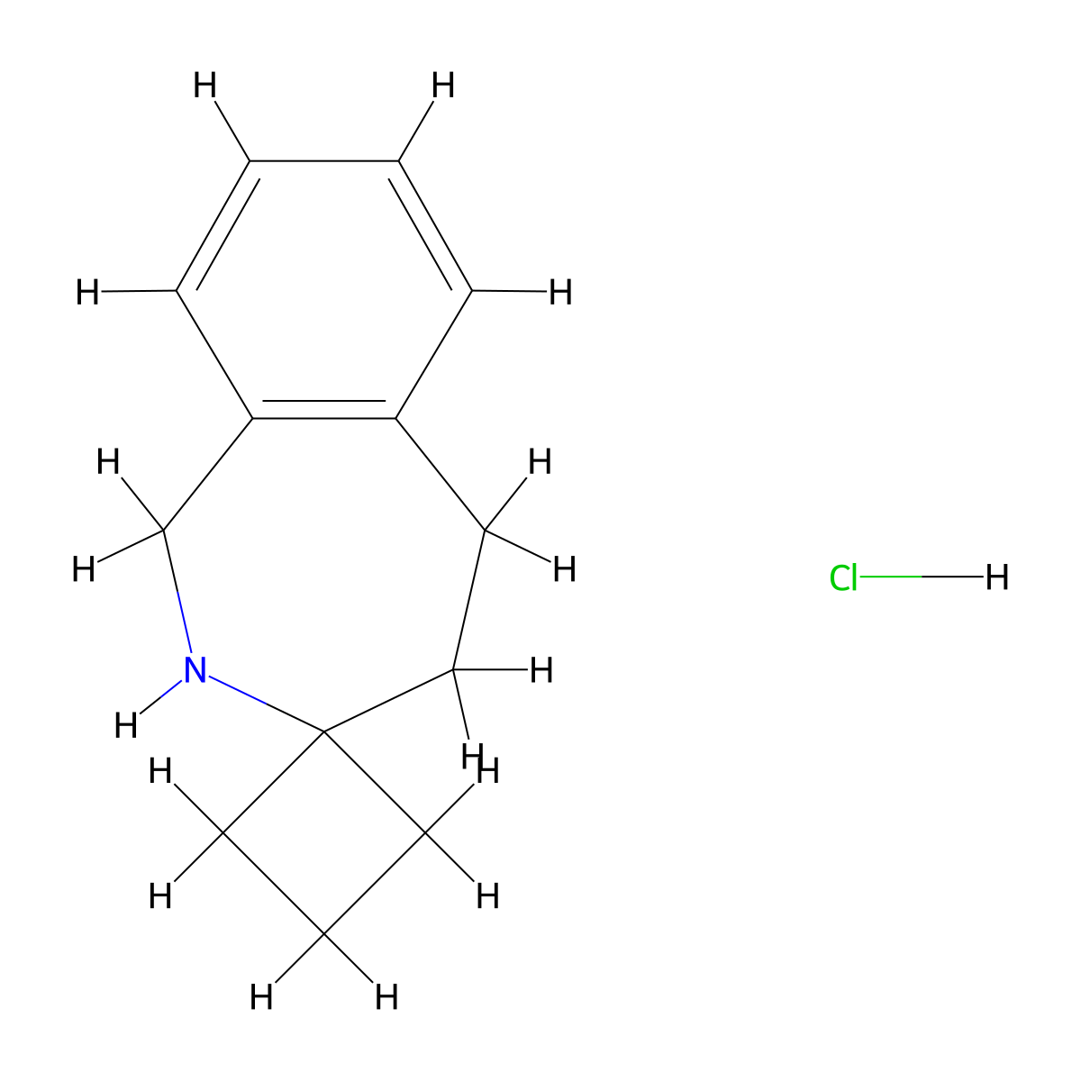 1,2,4,5-Tetrahydrospiro[2-benzazepine-3,1'-cyclobutane] hydrochloride molecular structure, CAS 2901095-98-3