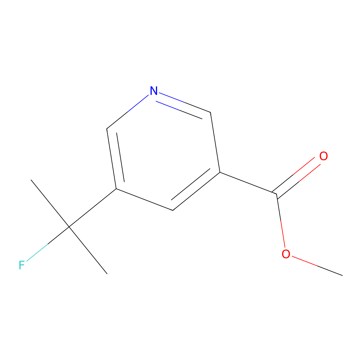 Methyl5-(2-fluoropropan-2-yl)pyridine-3-carboxylate molecular structure, CAS 2901096-06-6