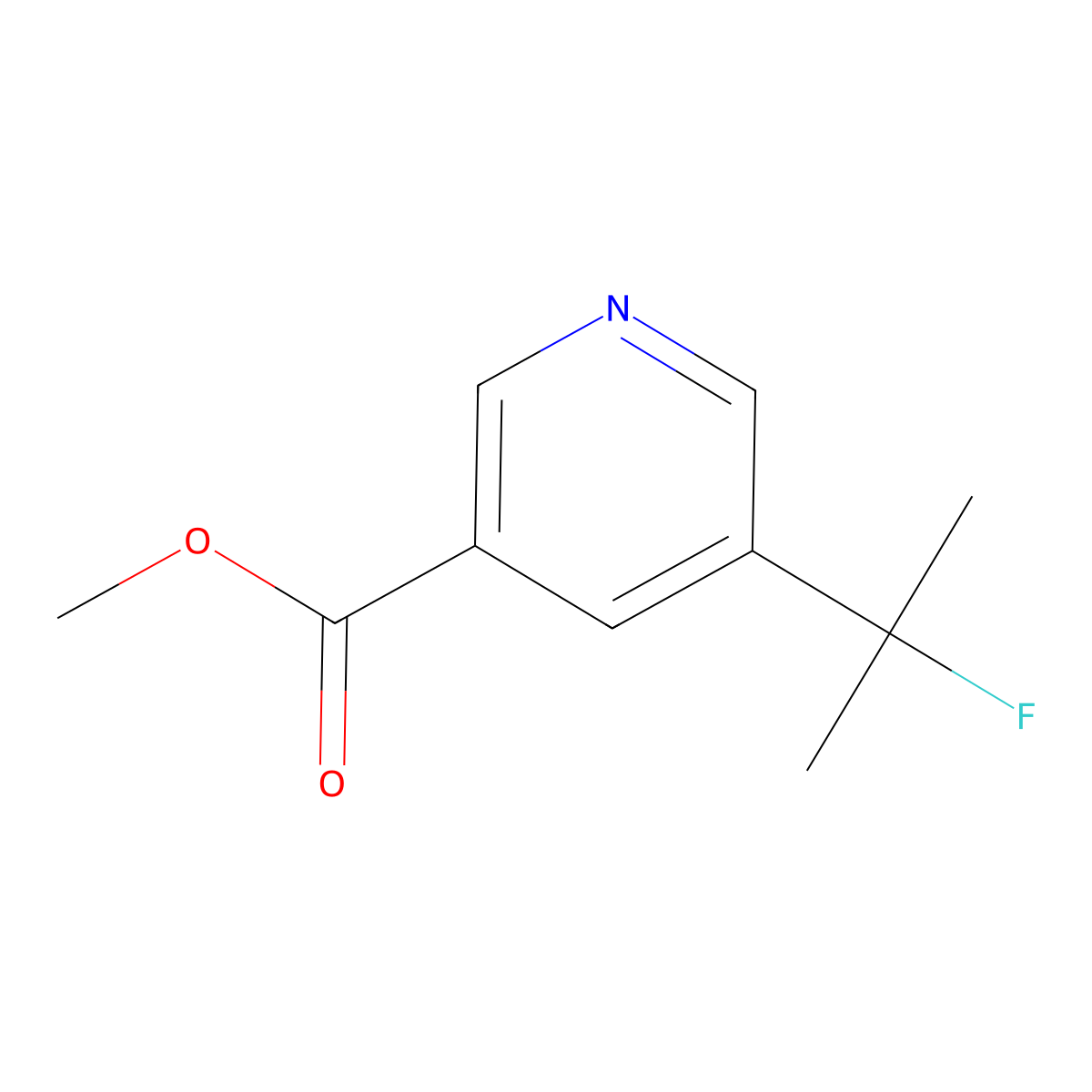 Methyl5-(2-fluoropropan-2-yl)pyridine-3-carboxylate molecular structure, CAS 2901096-06-6