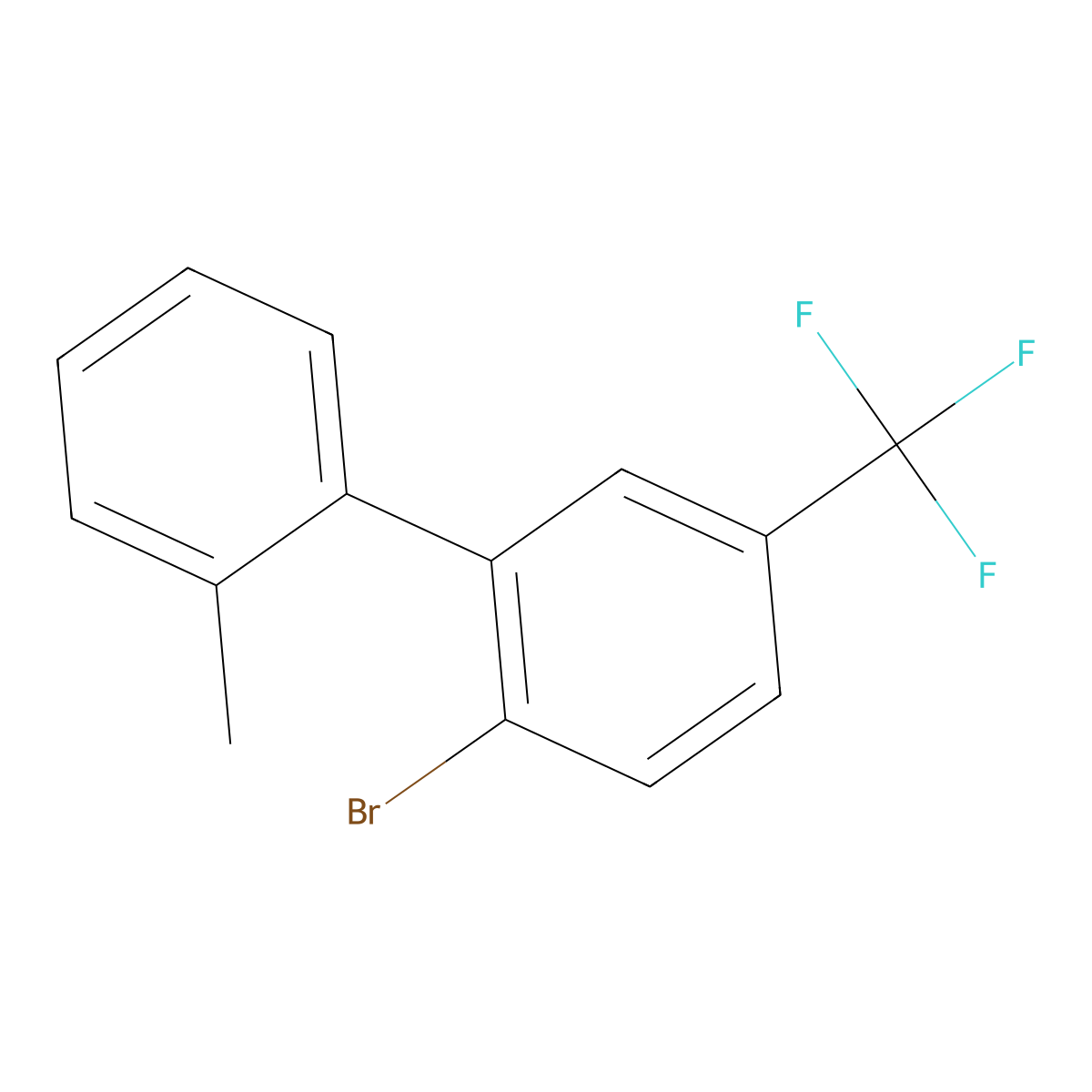2-Bromo-2'-methyl-5-(trifluoromethyl)-1,1'-biphenyl molecular structure, CAS 2901096-07-7