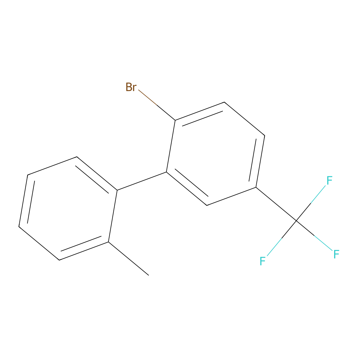 2-Bromo-2'-methyl-5-(trifluoromethyl)-1,1'-biphenyl molecular structure, CAS 2901096-07-7