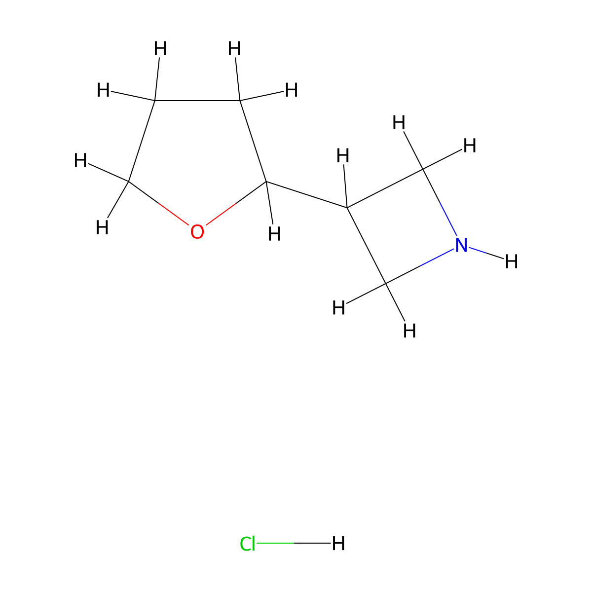 3-(Oxolan-2-yl)azetidine hydrochloride molecular structure, CAS 2901096-09-9