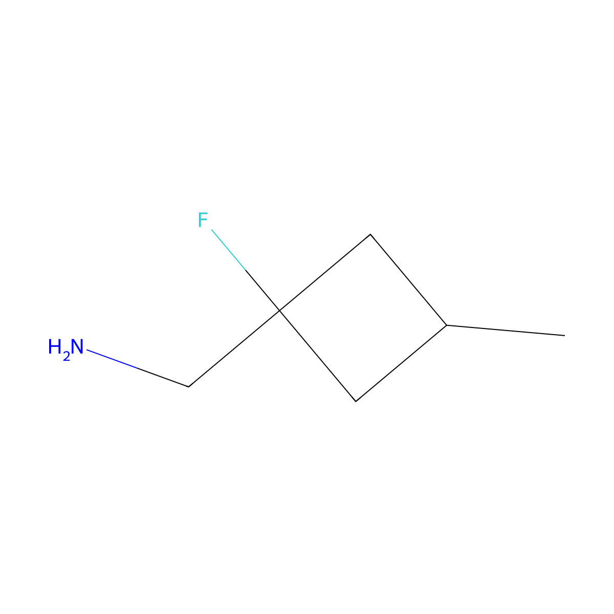 1-(1-Fluoro-3-methylcyclobutyl)methanamine molecular structure, CAS 2901096-24-8