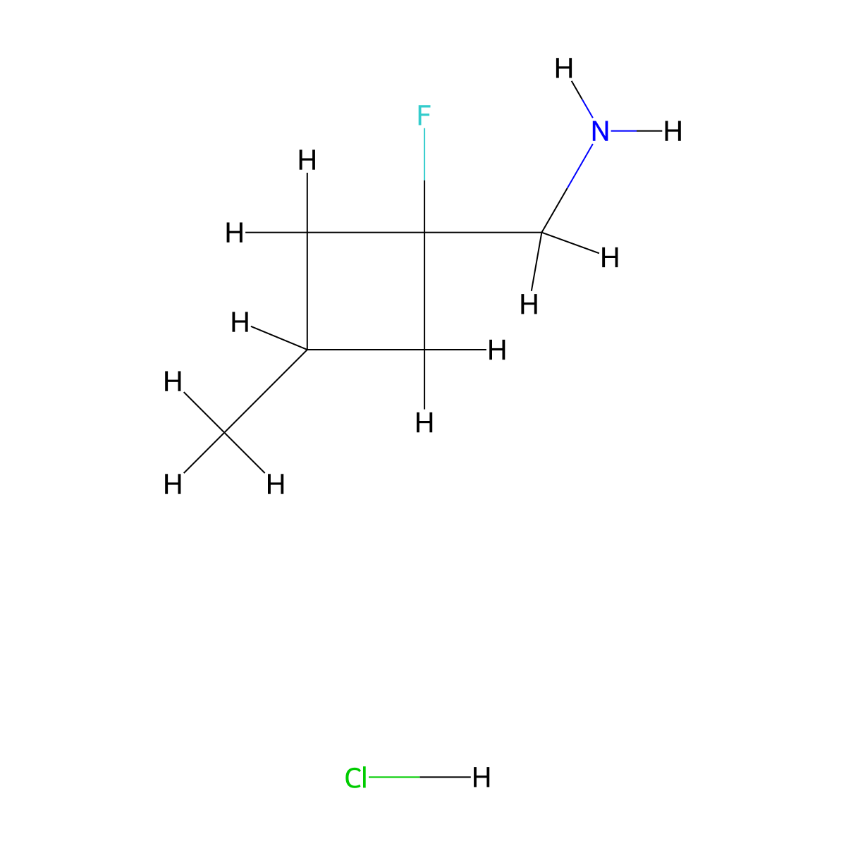 1-(1-Fluoro-3-methylcyclobutyl)methanamine hydrochloride molecular structure, CAS 2901096-25-9
