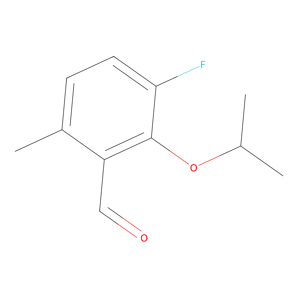 3-Fluoro-2-isopropoxy-6-methylbenZaldehyde molecular structure, CAS 2901096-31-7