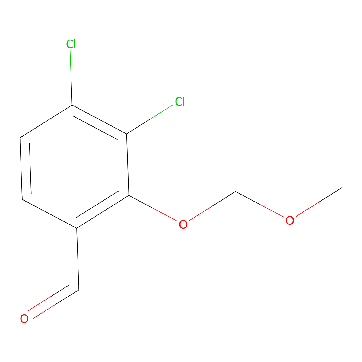 3,4-Dichloro-2-(methoxymethoxy)benZaldehyde molecular structure, CAS 2901096-34-0