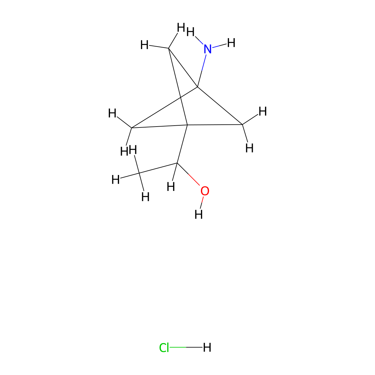 1-(3-Aminobicyclo[1.1.1]pentan-1-yl)ethan-1-ol hydrochloride molecular structure, CAS 2901096-35-1