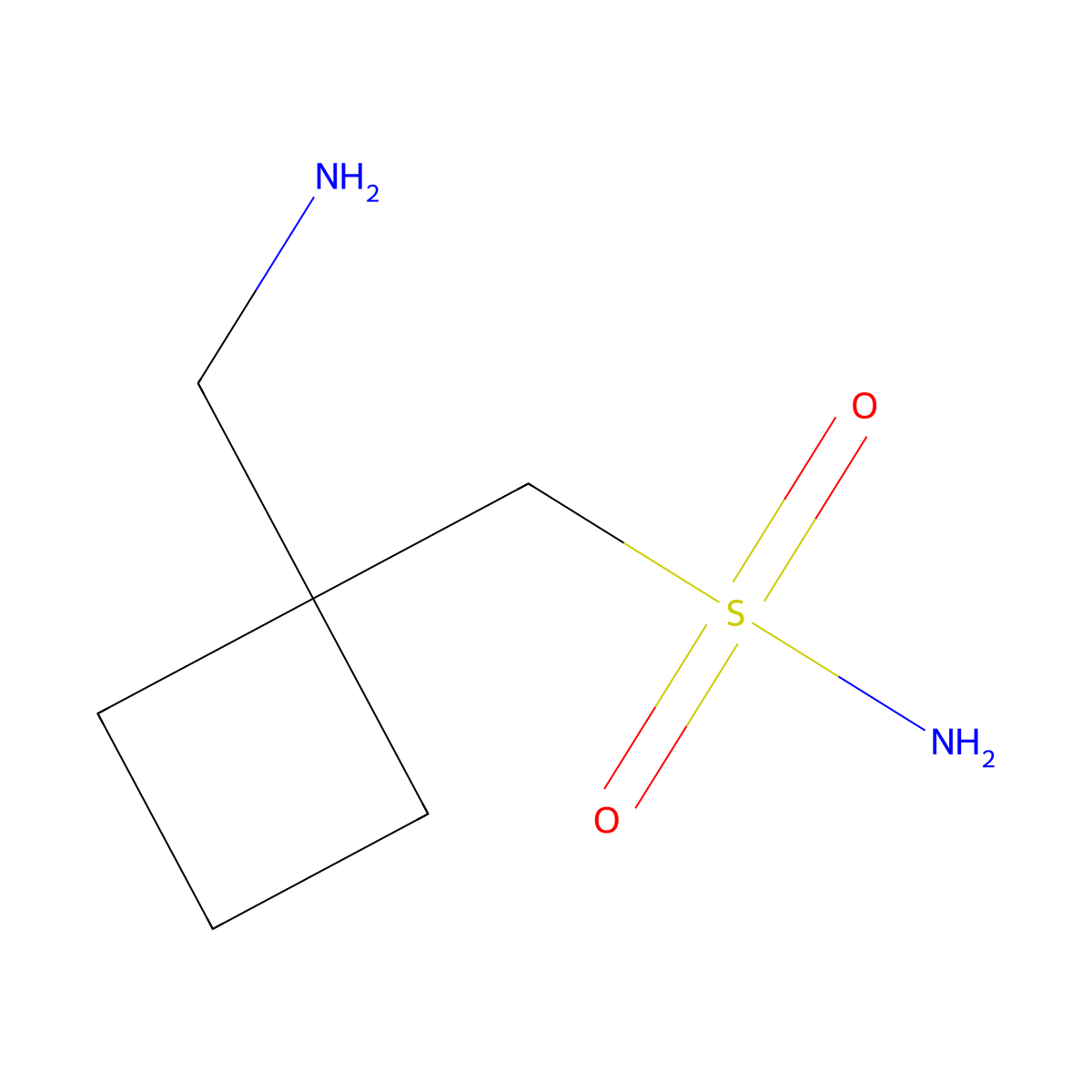 [1-(Aminomethyl)cyclobutyl]methanesulfonamide molecular structure, CAS 2901096-51-1