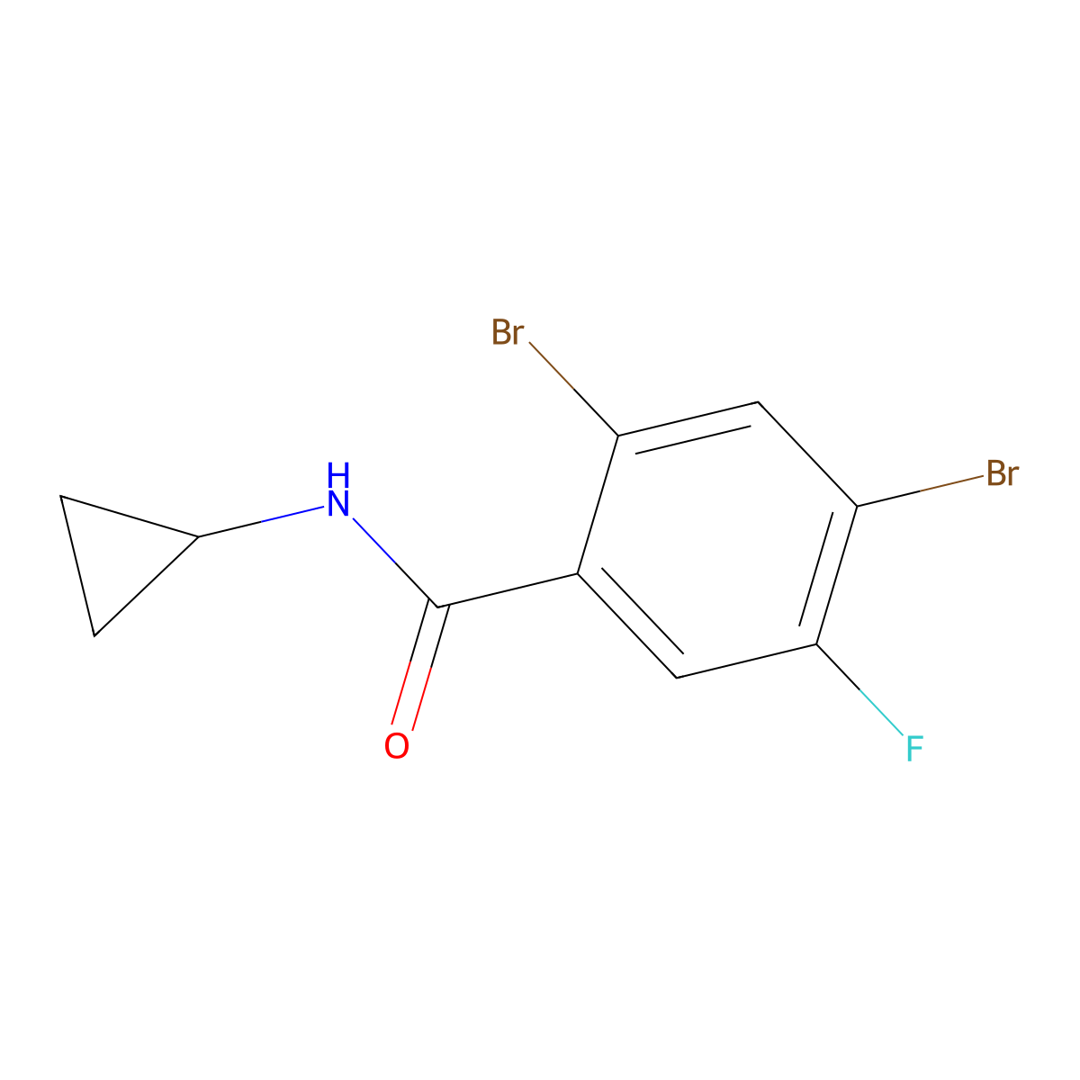 2,4-Dibromo-N-cyclopropyl-5-fluorobenZamide molecular structure, CAS 2901096-55-5