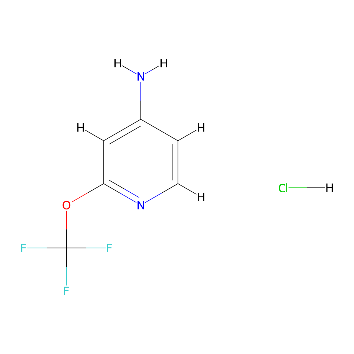 2-(Trifluoromethoxy)pyridin-4-amine hydrochloride molecular structure, CAS 2901096-57-7