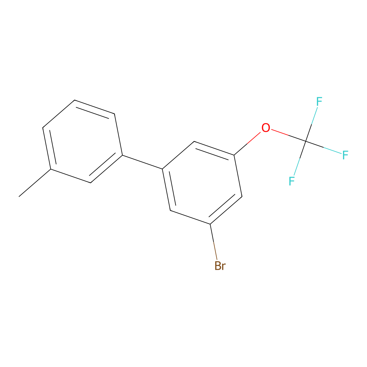 3-Bromo-3'-methyl-5-(trifluoromethoxy)-1,1'-biphenyl molecular structure, CAS 2901096-66-8