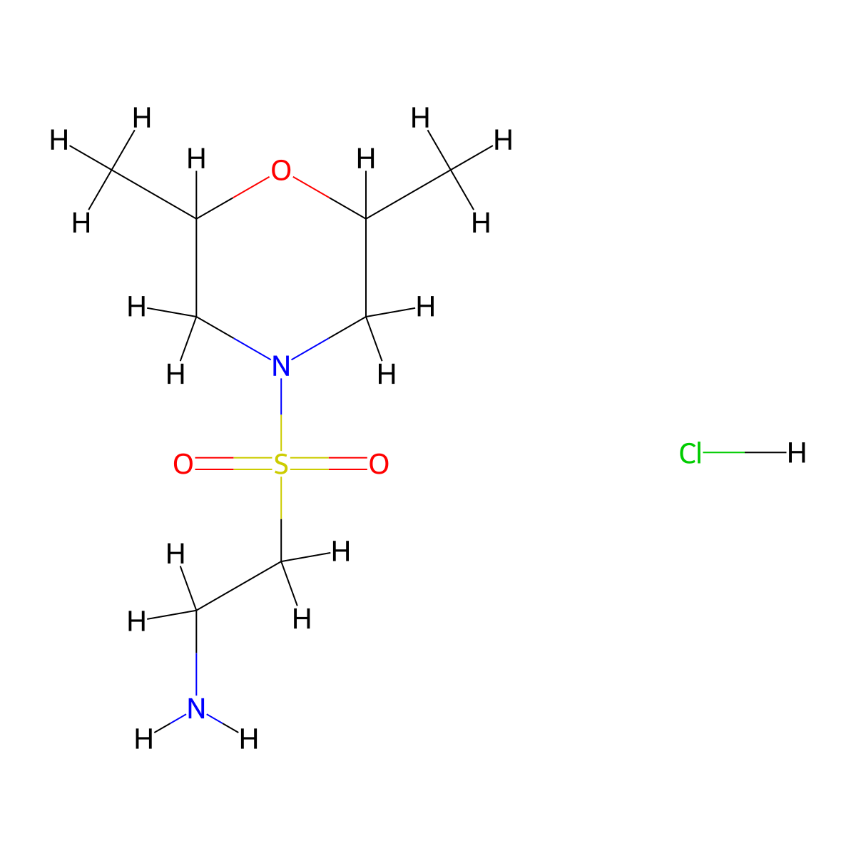 2-[(2,6-Dimethylmorpholin-4-yl)sulfonyl]ethan-1-amine hydrochloride molecular structure, CAS 2901096-68-0