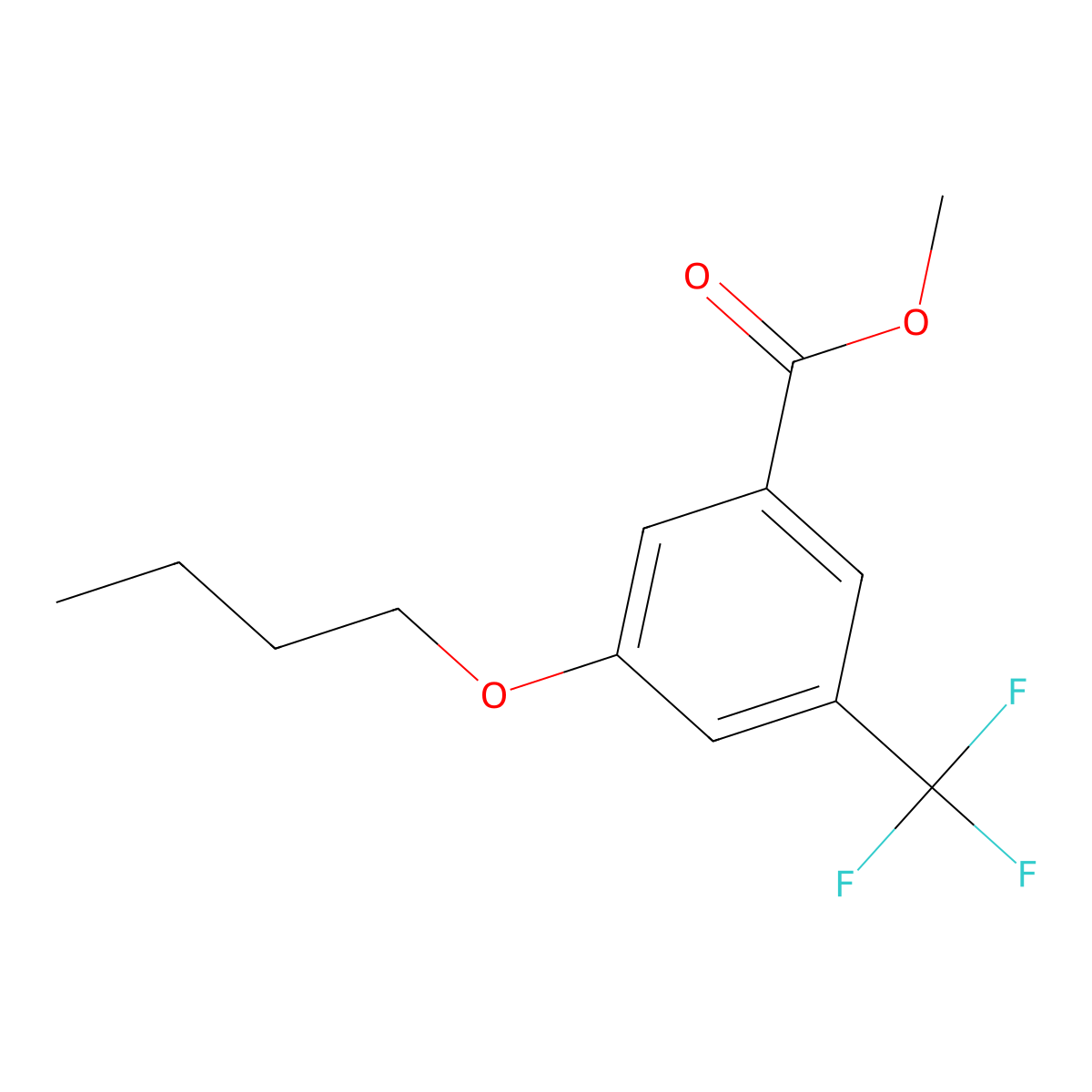 Methyl 3-butoxy-5-(trifluoromethyl)benzoate molecular structure, CAS 2901096-75-9