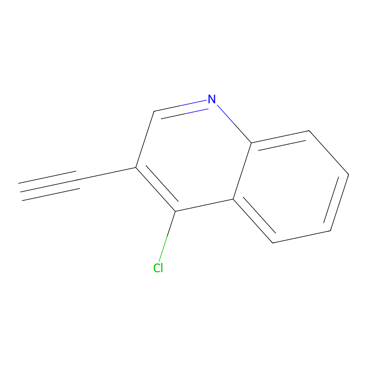 4-Chloro-3-ethynylquinoline molecular structure, CAS 2901096-78-2