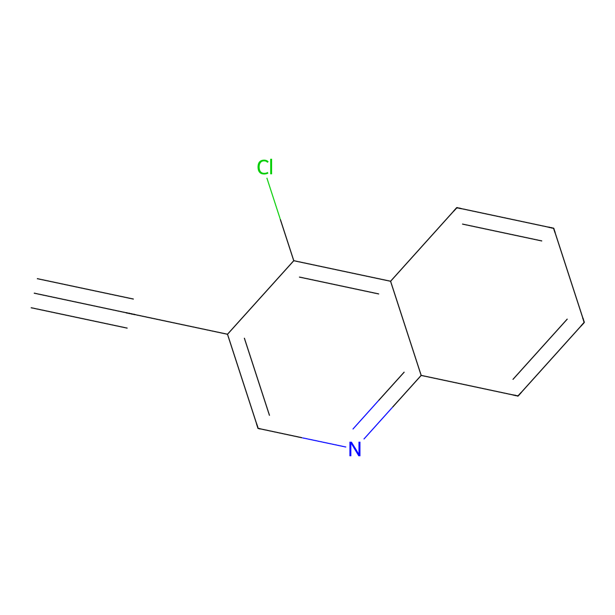 4-Chloro-3-ethynylquinoline molecular structure, CAS 2901096-78-2