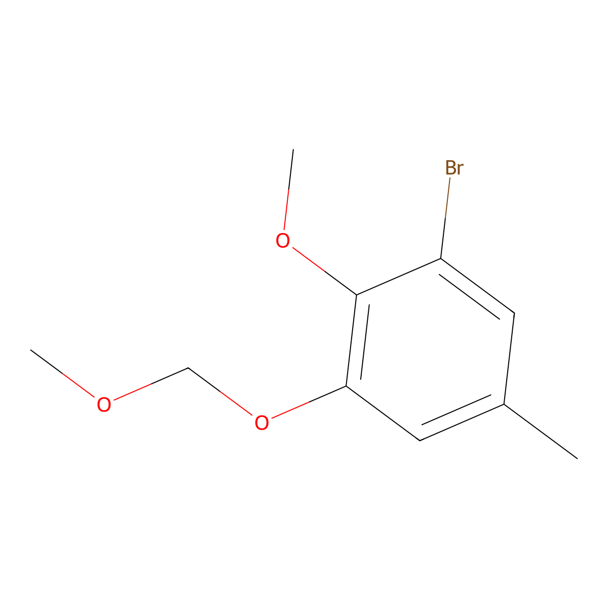 1-Bromo-2-methoxy-3-(methoxymethoxy)-5-methylbenZene molecular structure, CAS 2901096-80-6