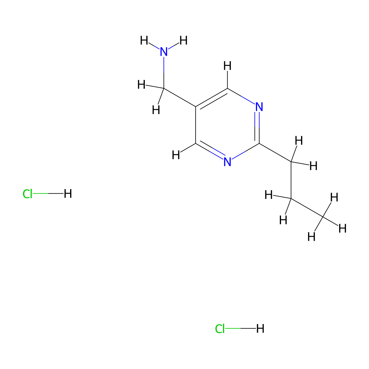 1-(2-Propylpyrimidin-5-yl)methanamine dihydrochloride molecular structure, CAS 2901096-90-8