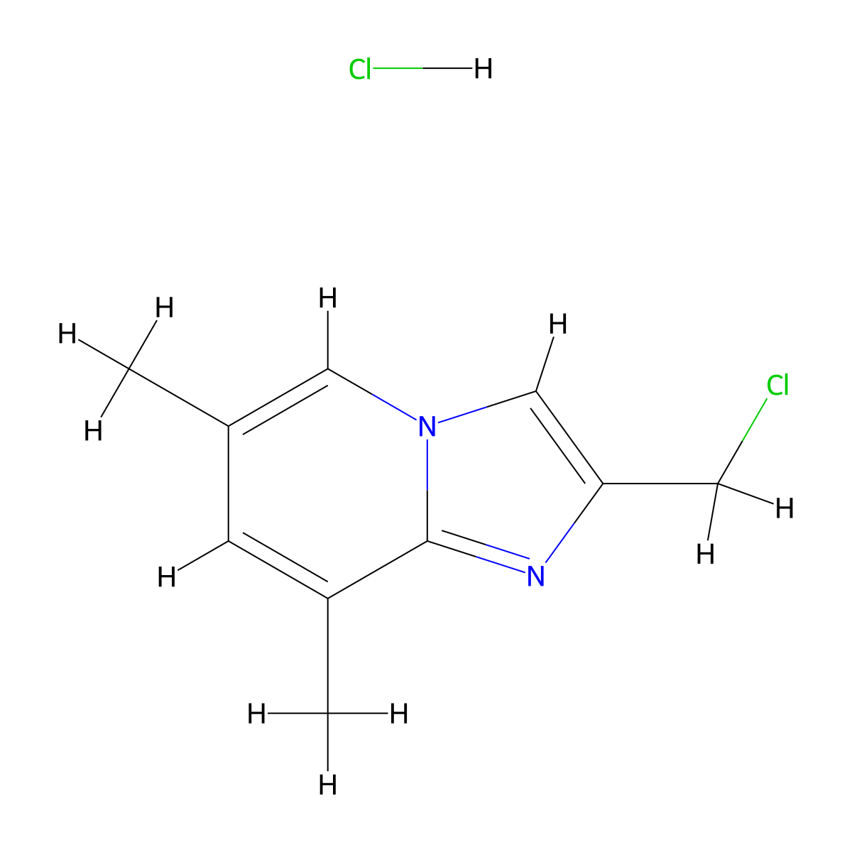 2-(Chloromethyl)-6,8-dimethylimidazo[1,2-a]pyridine hydrochloride molecular structure, CAS 2901097-07-0
