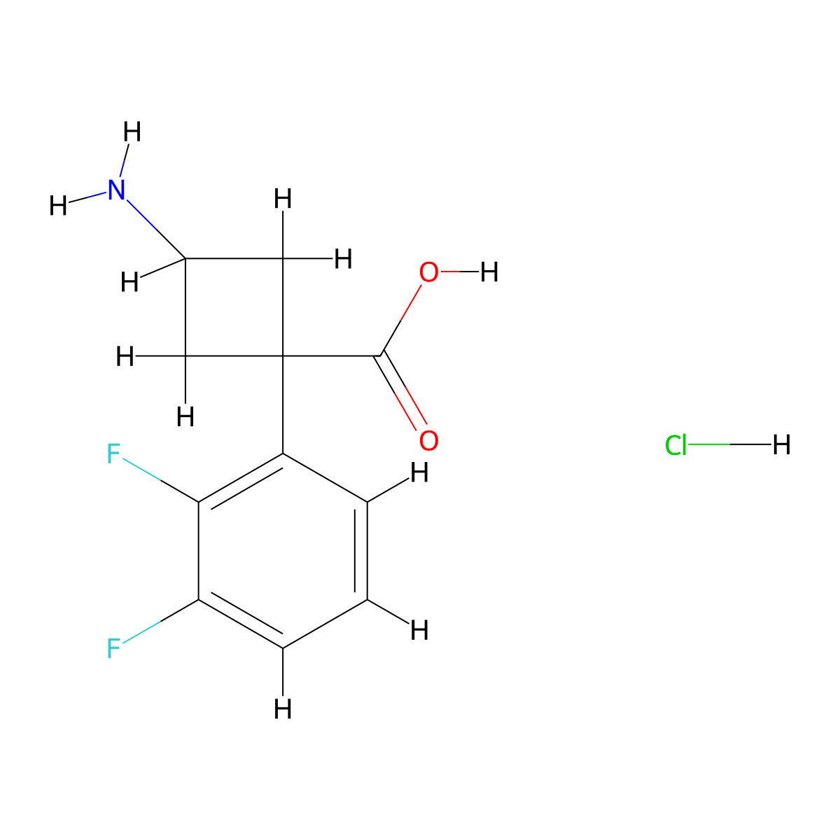 3-Amino-1-(2,3-difluorophenyl)cyclobutane-1-carboxylic acid hydrochloride molecular structure, CAS 2901097-15-0
