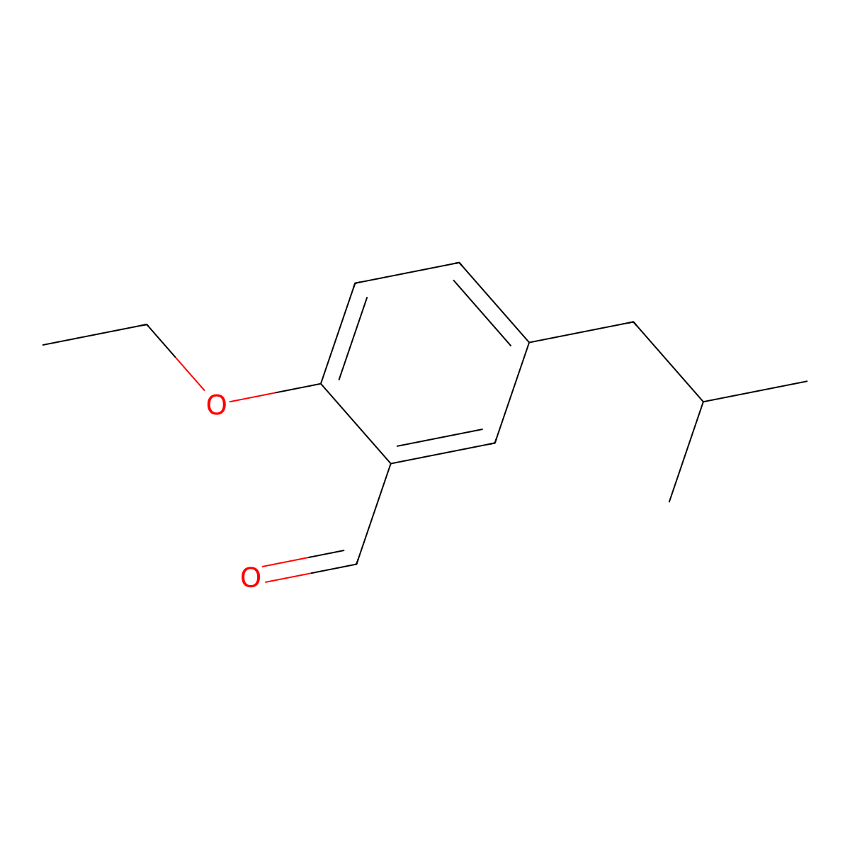 2-Ethoxy-5-isobutylbenzaldehyde molecular structure, CAS 2901097-20-7