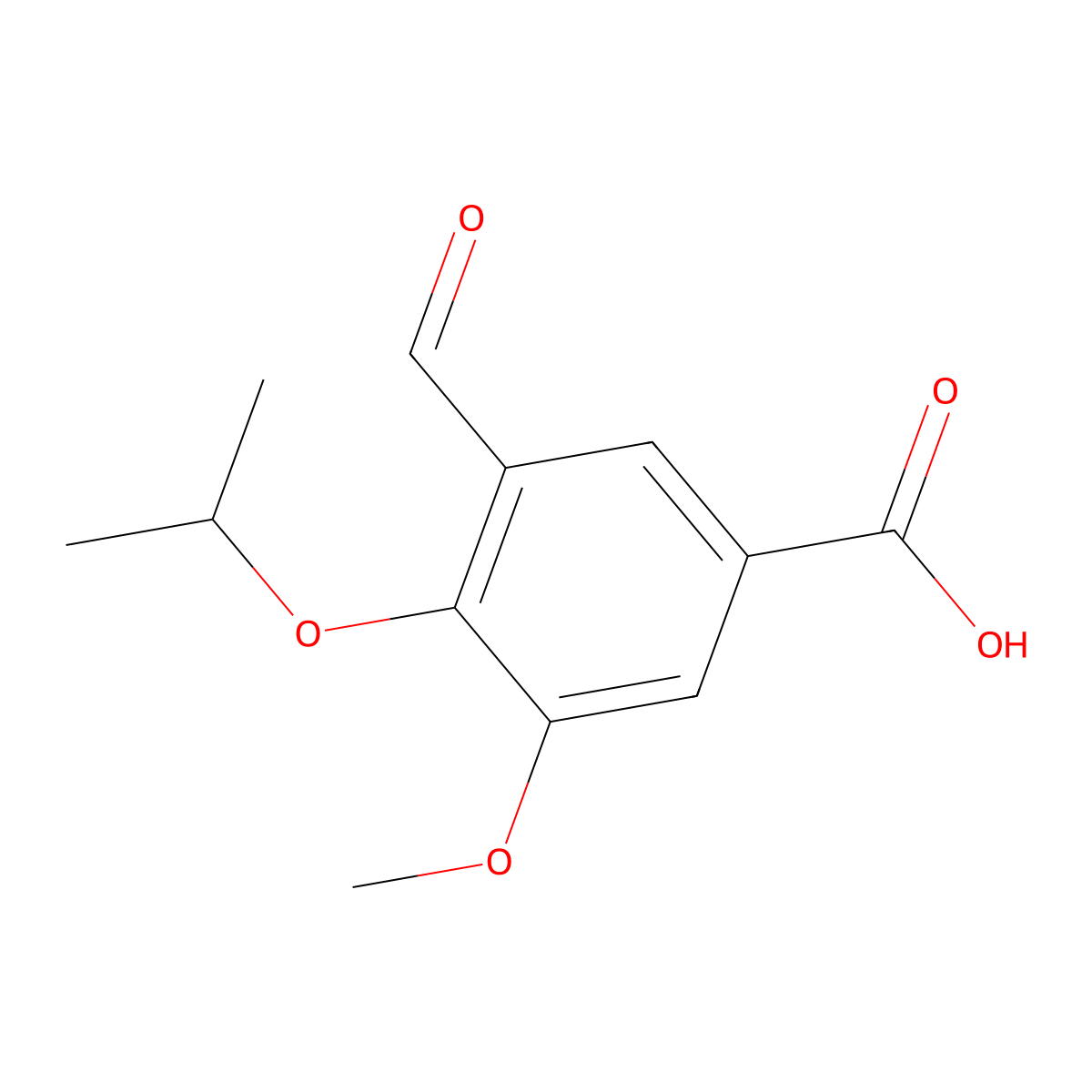 3-Formyl-4-isopropoxy-5-methoxybenZoic acid molecular structure, CAS 2901097-25-2