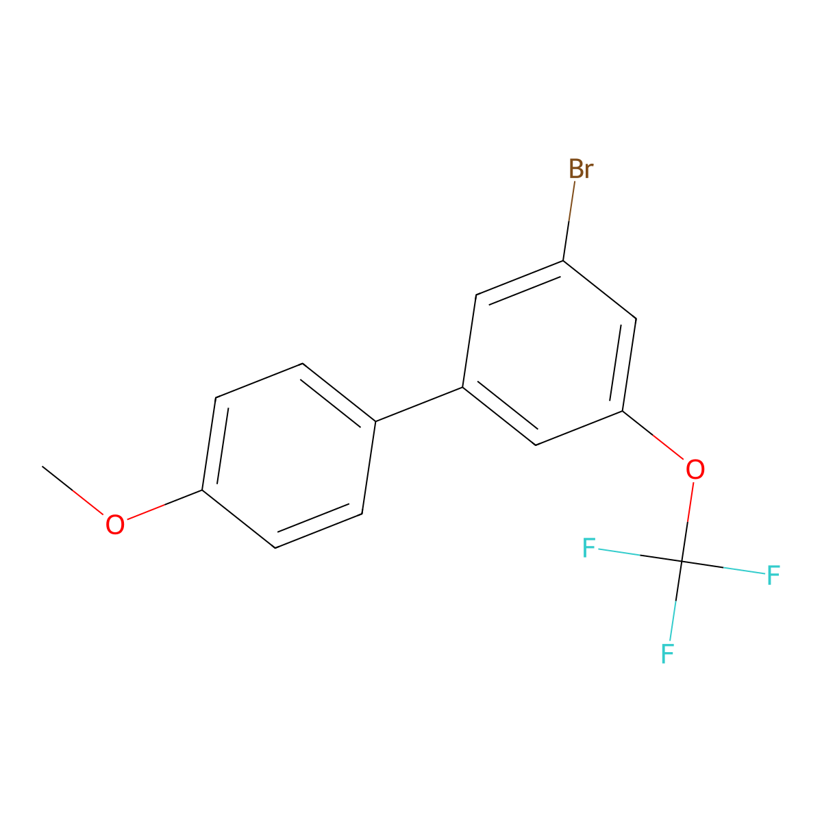 3-Bromo-4'-methoxy-5-(trifluoromethoxy)-1,1'-biphenyl molecular structure, CAS 2901097-27-4