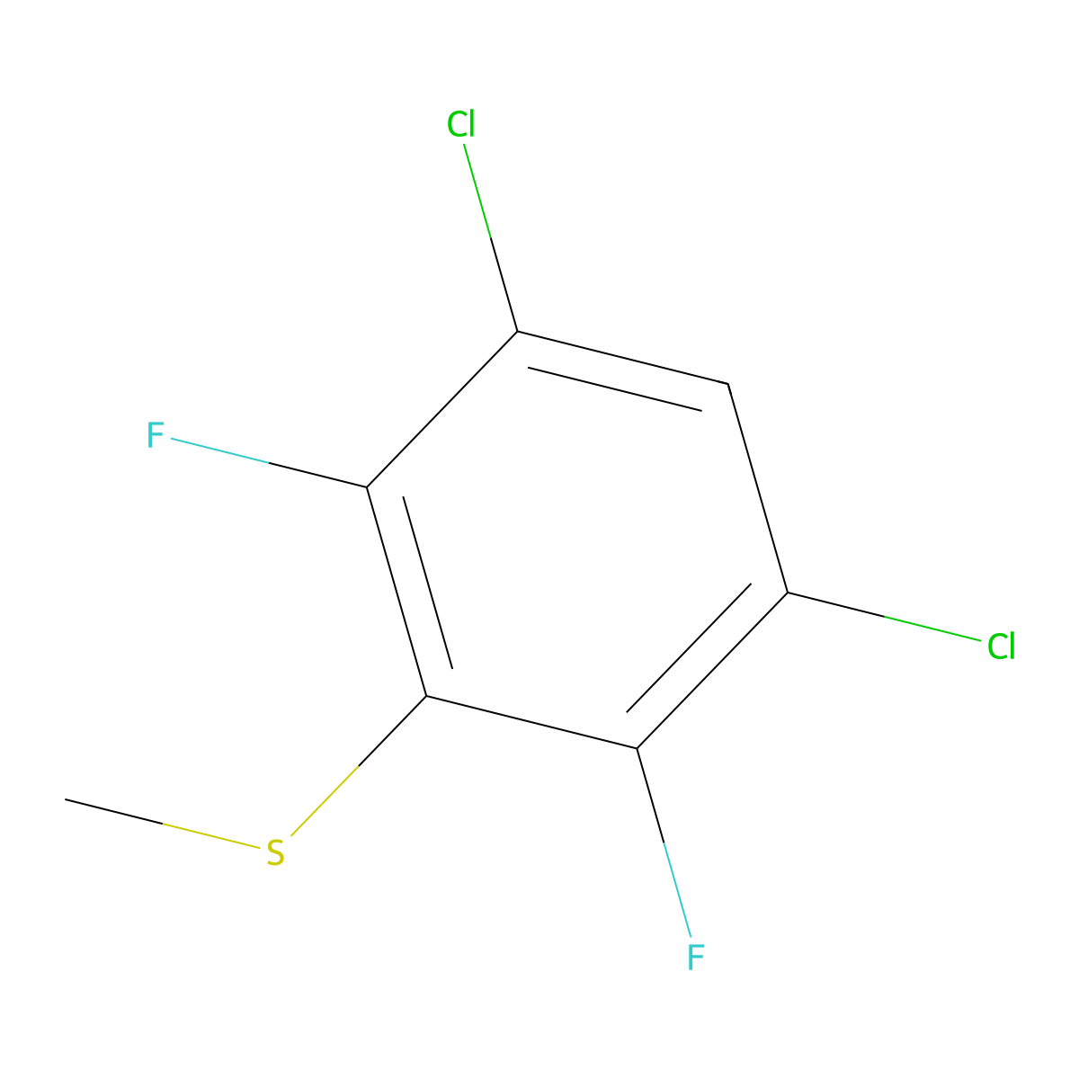 (3,5-Dichloro-2,6-difluorophenyl)(methyl)sulfane molecular structure, CAS 2901098-16-4