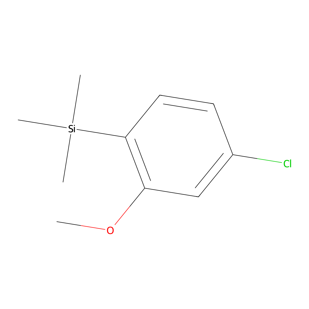 (4-Chloro-2-methoxyphenyl)trimethylsilane molecular structure, CAS 2901098-26-6